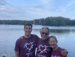 Ben with sister and father