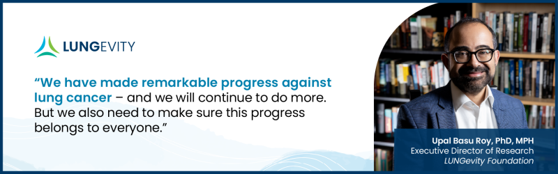 quote from the author on the progress made in lung cancer