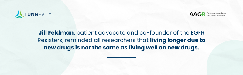 cancer survivor talking about quality of life and new treatments