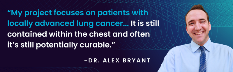 Smiling photo of Dr. Alex Bryant and quote from article