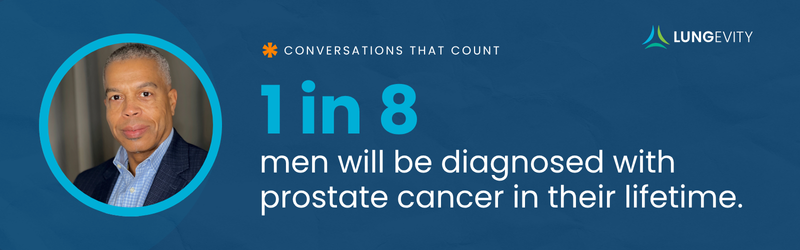 text one in eight men will be diagnosed with prostate cancer