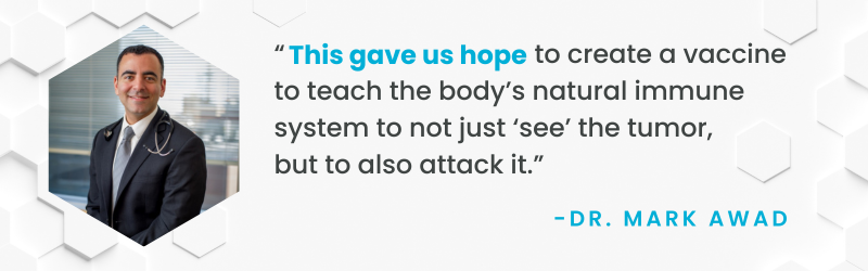 Quote from the article about helping the human body attack the cancer tumor