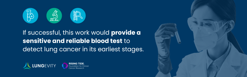 quote from article on this research possible making a reliable blood test for lung cancer