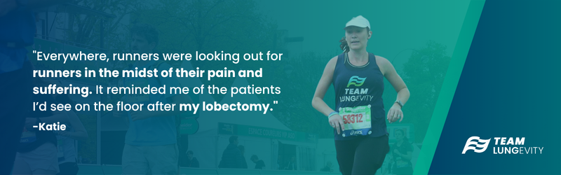 Katie quote about the feeling of running a marathon
