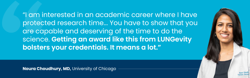quote from article about importance of receiving lungevity award
