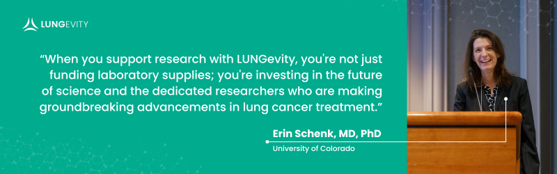 dr schenk quote about importance of the lungevity research award