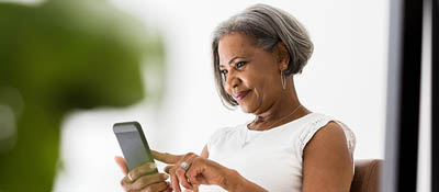 Woman using phone