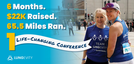 Marlys and her daughter Steph at the marathon