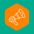Microphone icon for advocacy