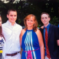 Meg and Jack Rogers are pictured with their children Maggie, Michael, and Jack Jr.
